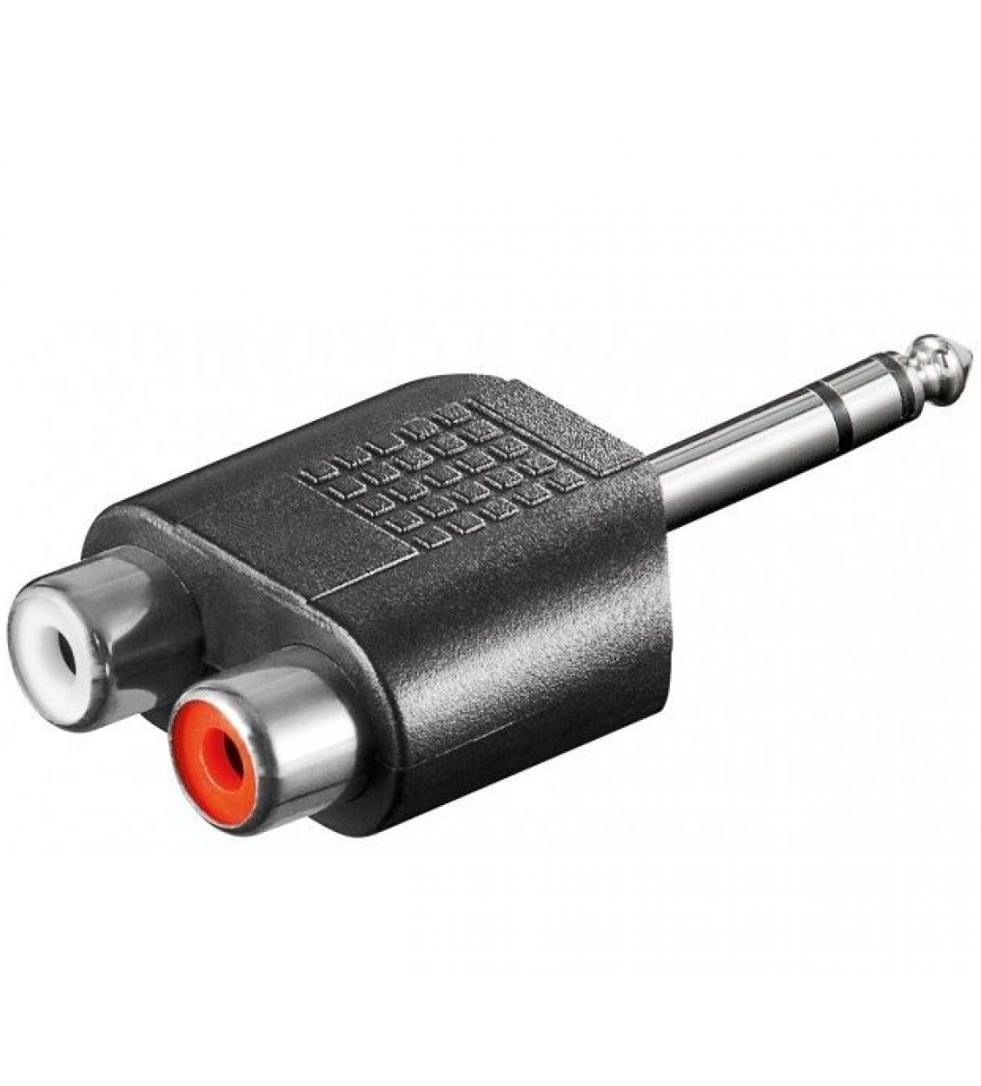 ADATTATORE CONNETTORE AUDIO SPINA JACK 6,3 MM STEREO + 2 PRESE RCA